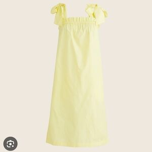 J. Crew Tie-Shoulder Poplin Cotton Dress